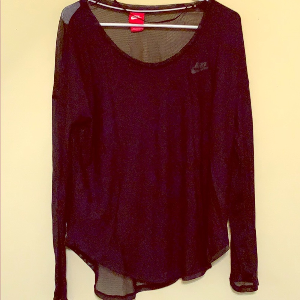 Black Nike top with mesh back